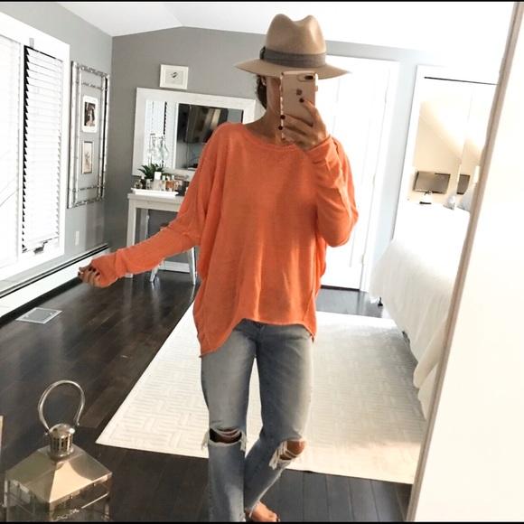 Blue x Saks Fifth Ave Tops - BLUE x Saks Fifth Ave orange linen shirt medium